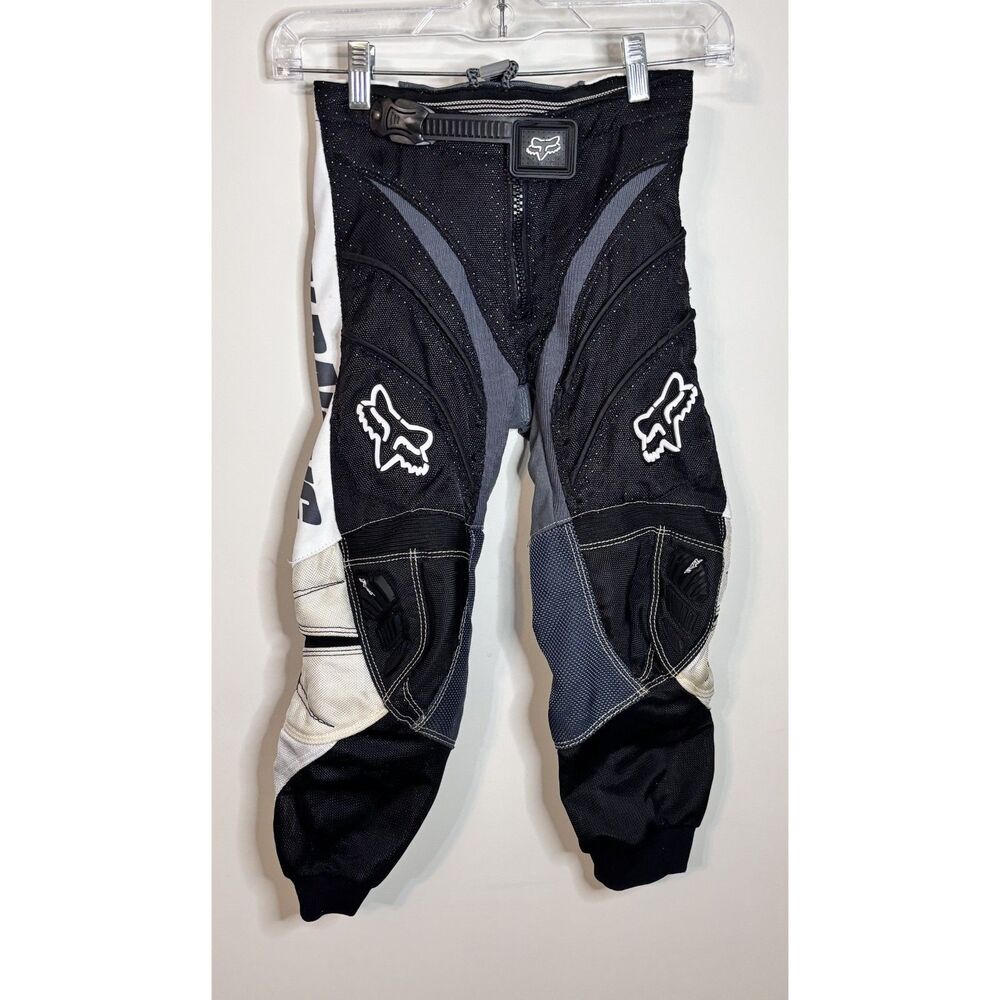 Fox Racing Motocross Pants Youth Kids Boy 24 Black Gray White MX Moto